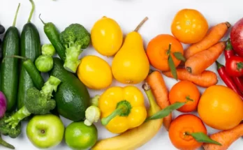 Assiette Colorée Plus de Nutriments pour la Santé